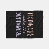 Teamwork Makes The Dreamwork Employee Team Motivat Fleecedecke (Vorderseite (Horizontal))