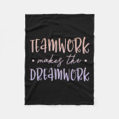 Teamwork Makes The Dreamwork Employee Team Motivat Fleecedecke (Vorderseite)