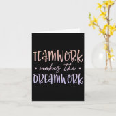 Teamwork Makes The Dreamwork Employee Team Motivat Karte (Gelbe Blume)