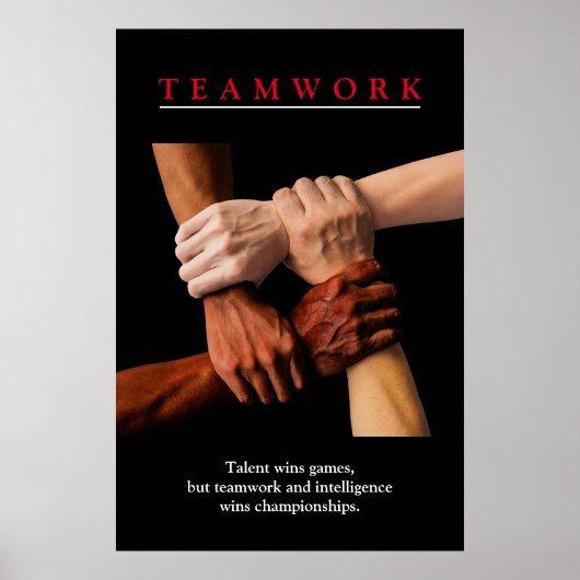 Teamwork Motivierend Inspiration Poster (Vorne)