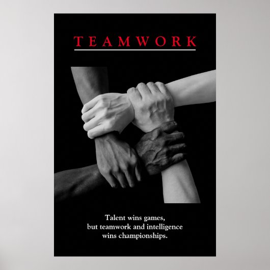 Teamwork Motivierend Inspiration Poster (Vorne)