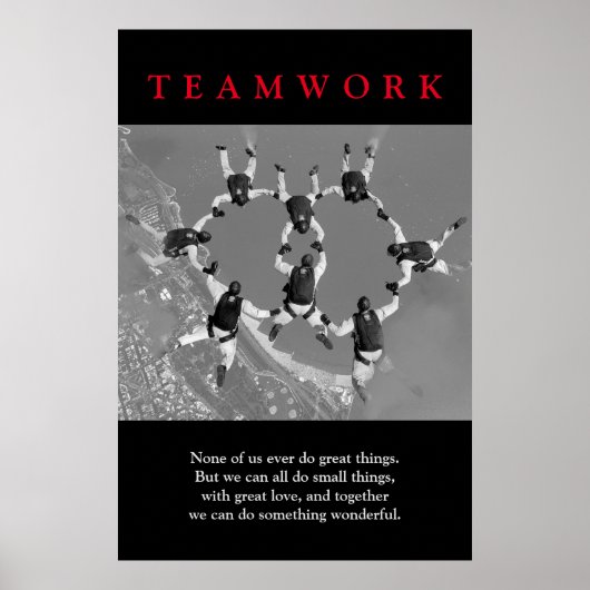 Teamwork Motivierend Inspiration Poster (Vorne)