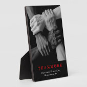 Teamwork Motivierend Inspiration-Quote-Hands Fotoplatte (Seite)