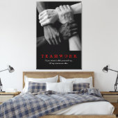 Teamwork Motivierend Inspiration-Quote-Hands Leinwanddruck (Insitu (Schlafzimmer))
