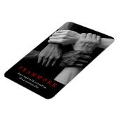 Teamwork Motivierend Inspiration-Quote-Hands Magnet (Linke Seite)