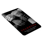 Teamwork Motivierend Inspiration-Quote-Hands Magnet (Rechte Seite)