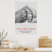Teamwork Motivierend Inspiration-Quote-Hands Poster (Küche)