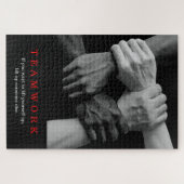 Teamwork Motivierend Inspiration-Quote-Hands Puzzle (Horizontal)