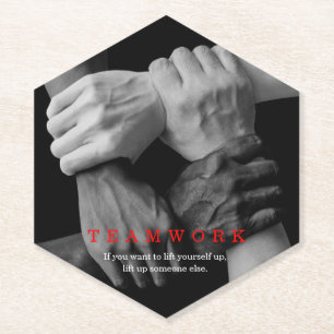 Teamwork Motivierend Inspiration-Quote-Hands Untersetzer