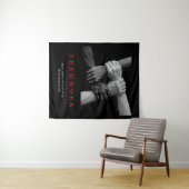 Teamwork Motivierend Inspiration-Quote-Hands Wandteppich (Beispiel (Horizontal))
