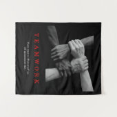 Teamwork Motivierend Inspiration-Quote-Hands Wandteppich (Vorderseite (Horizontal))