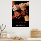 Teamwork Motivierend Inspiration Zitat Poster (Küche)