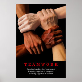 Teamwork Motivierend Inspiration Zitat Poster