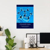 Teamwork Motivierend Inspiration Zitat Poster (Heimbüro)