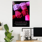 Teamwork Motivierend Inspiration Zitat Poster (Heimbüro)