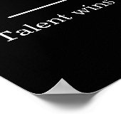 Teamwork Motivierend Inspiration Zitat Poster (Ecke)