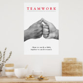 Teamwork Motivierend Inspirationshandbücher Poster (Küche)