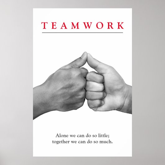 Teamwork Motivierend Inspirationshandbücher Poster (Vorne)