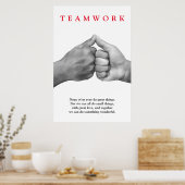 Teamwork Motivierend Inspirationshandbücher Poster (Küche)