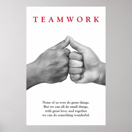 Teamwork Motivierend Inspirationshandbücher Poster (Vorne)