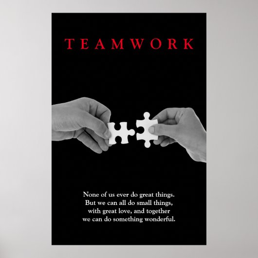 Teamwork Motivierend Inspirationshandbücher Poster (Vorne)