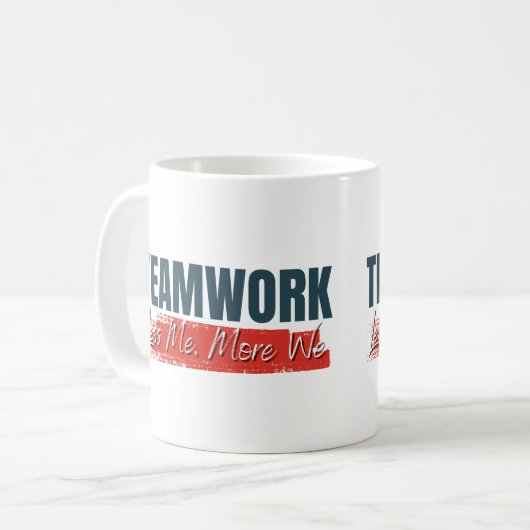 Teamwork Motivierend Mitarbeiter Corporate Gift Kaffeetasse (Vorderseite Links)