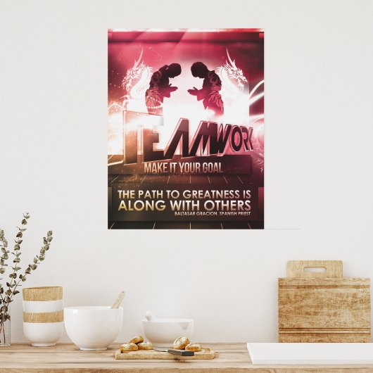 TEAMWORK - MOTIVIEREND POSTER (Küche)