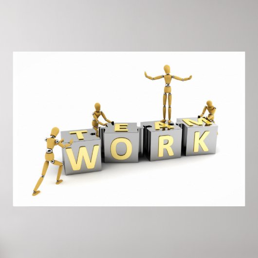 Teamwork Motivierend Poster (Vorne)
