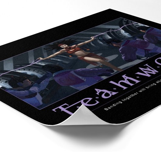 Teamwork motivierend Poster (Ecke)