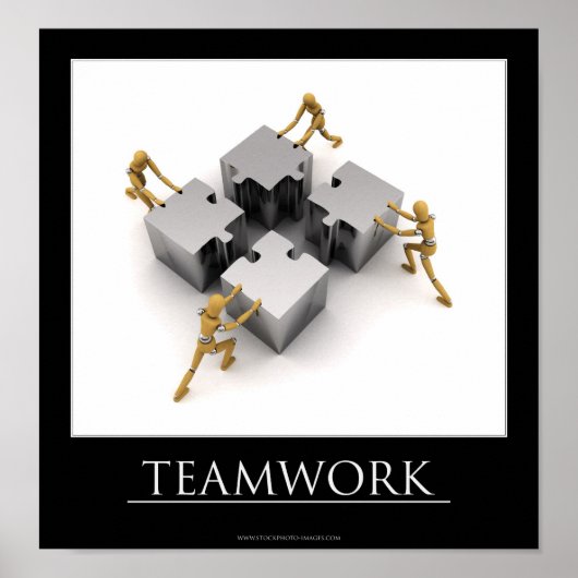 Teamwork Motivierend Poster (Vorne)