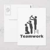 Teamwork - Motivierend Ware Postkarte (Vorne/Hinten)