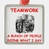 Teamwork Ornament Aus Metall (Vorne)