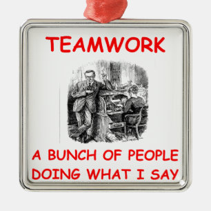Teamwork Ornament Aus Metall