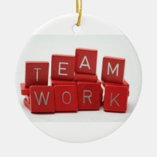 Teamwork-Ornament Keramikornament