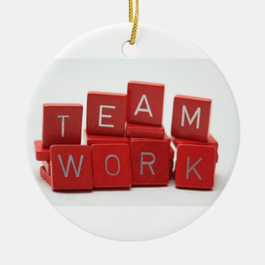 Teamwork-Ornament Keramikornament (Vorne)