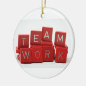 Teamwork-Ornament Keramikornament (Links)