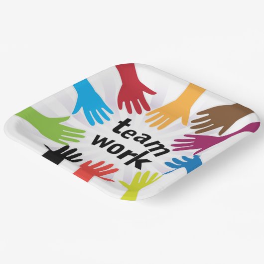 TeamWork Pappteller (Gewinkelt)