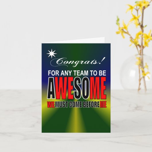 Teamwork phantastisch karte (Gelbe Blume)