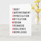 Teamwork Positive Words Appreciation Card Collabor Karte (Gelbe Blume)