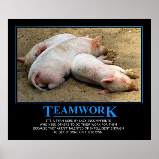 Teamwork-Poster Poster (Vorne)