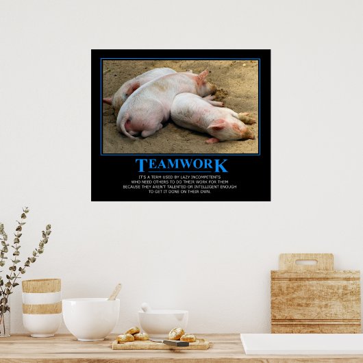 Teamwork-Poster Poster (Küche)