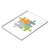 Teamwork-Puzzle Notizblock (Linke Seite)