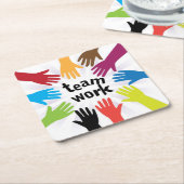 TeamWork Rechteckiger Pappuntersetzer (angewinkelt)