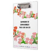 Teamwork Red Blume Clipboard Klemmbrett (Links)