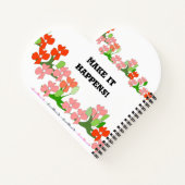 Teamwork Red Blume Notebook Notizblock (Rückseite)