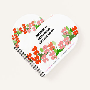 Teamwork Red Blume Notebook Notizblock