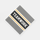 TEAMWORK Schwarz-weiß Gelbe graue Streifen Serviette (Ecke)