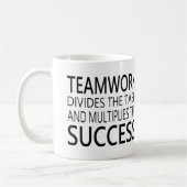 Teamwork spaltet die Aufgabe.. multipliziert den E Kaffeetasse (Links)