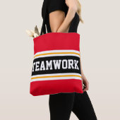 TEAMWORK Sporty Grey Schwarz-weiß Racing Stripes Tasche (Von Nahem)