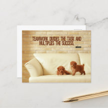 "Teamwork Success" Inspiration Zitat Postkarte